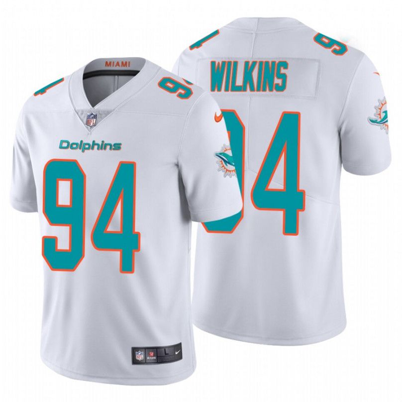 Men Miami Dolphins 94 Christian Wilkins Nike White Limited NFL Jersey